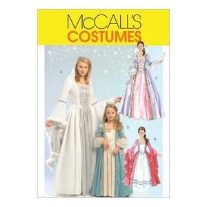 Sewing Pattern McCall's M5731 Girl's Princess Dress Halloween Costume Sizes 3-8